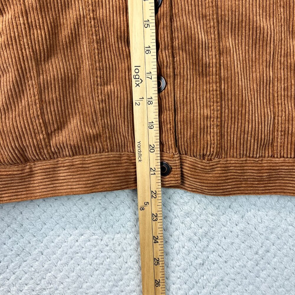 Andrea Womens Corduroy Brown Sherpa Lined Truckers Jacket Sz XL Retro Cowgirl - Picture 7 of 16